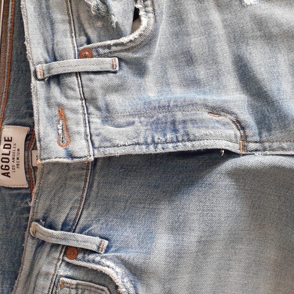 AGOLDE  distressed blue jeans size 26 - Picture 16 of 16